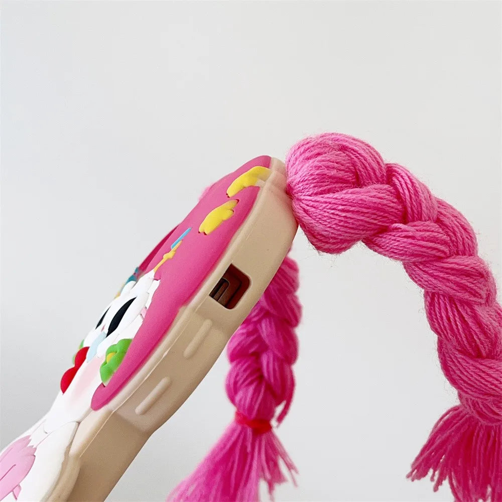 Stereoscopic Snot Girl Braiding Suitable Phone Case