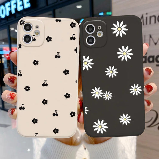 Black Flower Phone Case