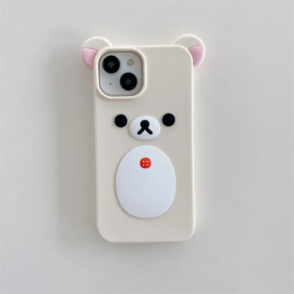 Cartoon Rilakkuma Bear Soft Silicone Phone Case