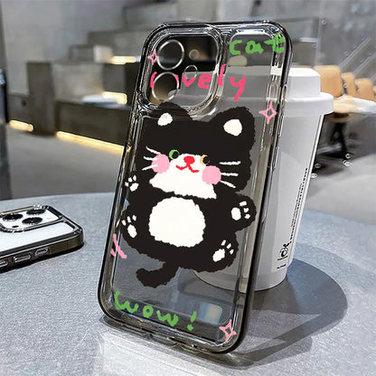 Cute Panda Clear Phone Case