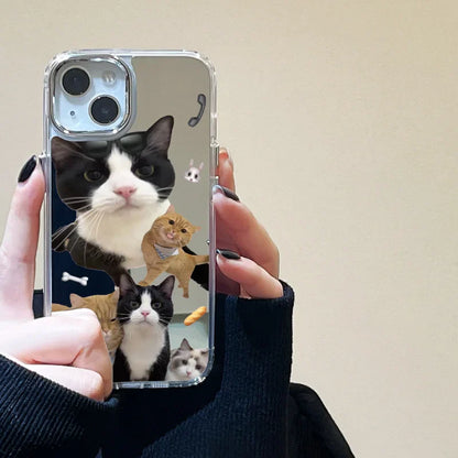 Cute Cat Soft Mirror Phone Case