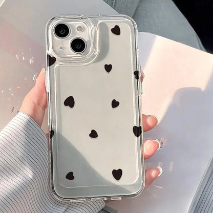 Heart Graphic Soft Silicone Bumper Phone Case