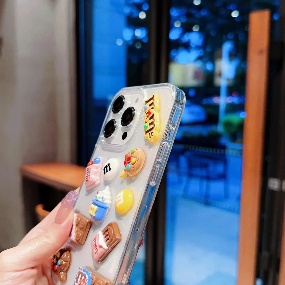 Super Cute M beans chocolate Phone Case