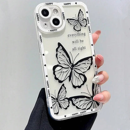 Cute Pink Butterfly Pattern Phone Case