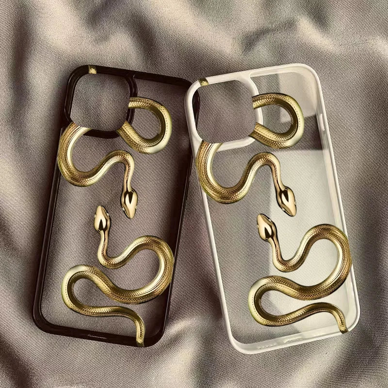 Luxury Black Gold Snake Phone Case