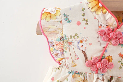 Mandarin Floral Dress