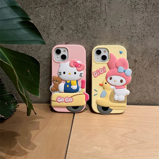 Kawaii Cartoon Hello Kitty Melody Phone Case For iPhone
