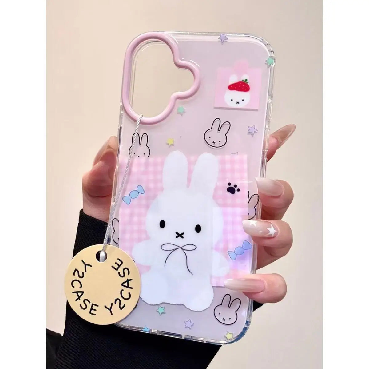 Miffy Kawaii Cartoon Mobile Phone Case Cute Anime Rabbit Pendant Phone Case Suitable For iPhone