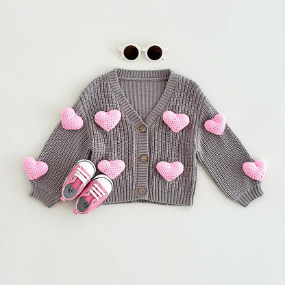 3D Sweetheart Cardigan Sweater