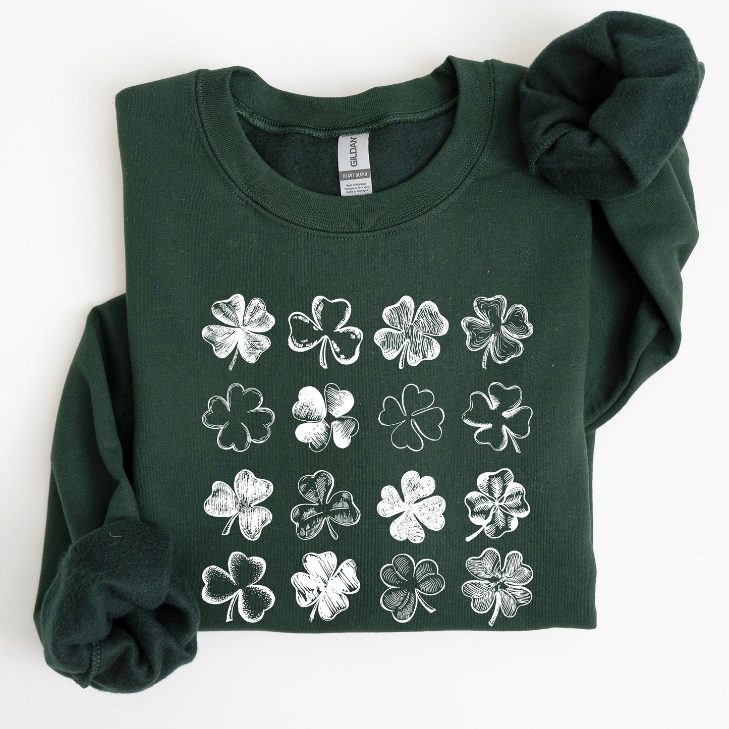 Shamrock Doodles, Retro St Patrick's Day Sweatshirt