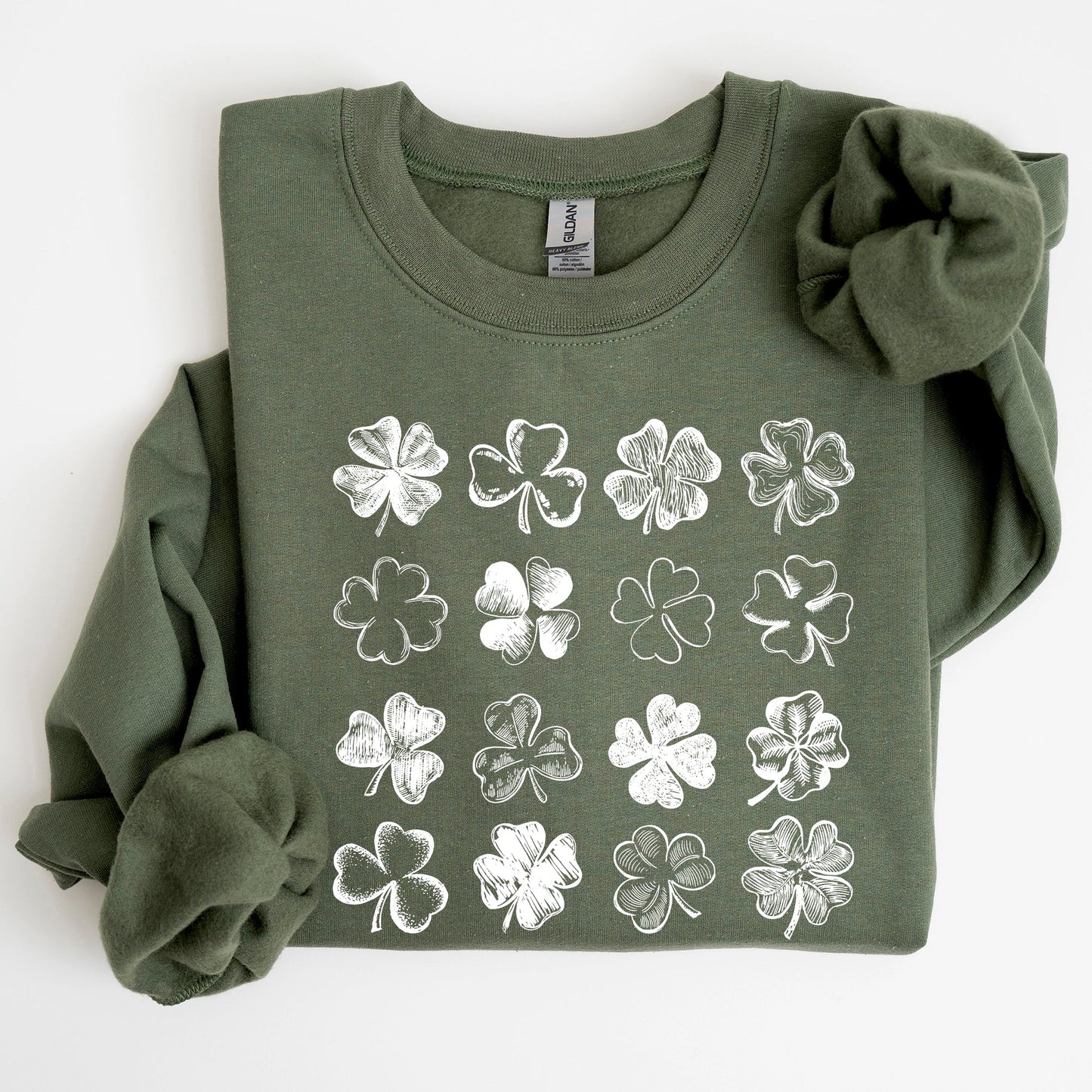 Shamrock Doodles, Retro St Patrick's Day Sweatshirt