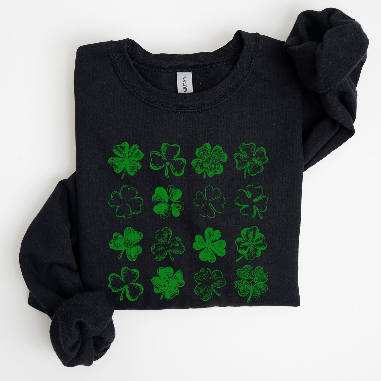 Shamrock Doodles, Retro St Patrick's Day Sweatshirt