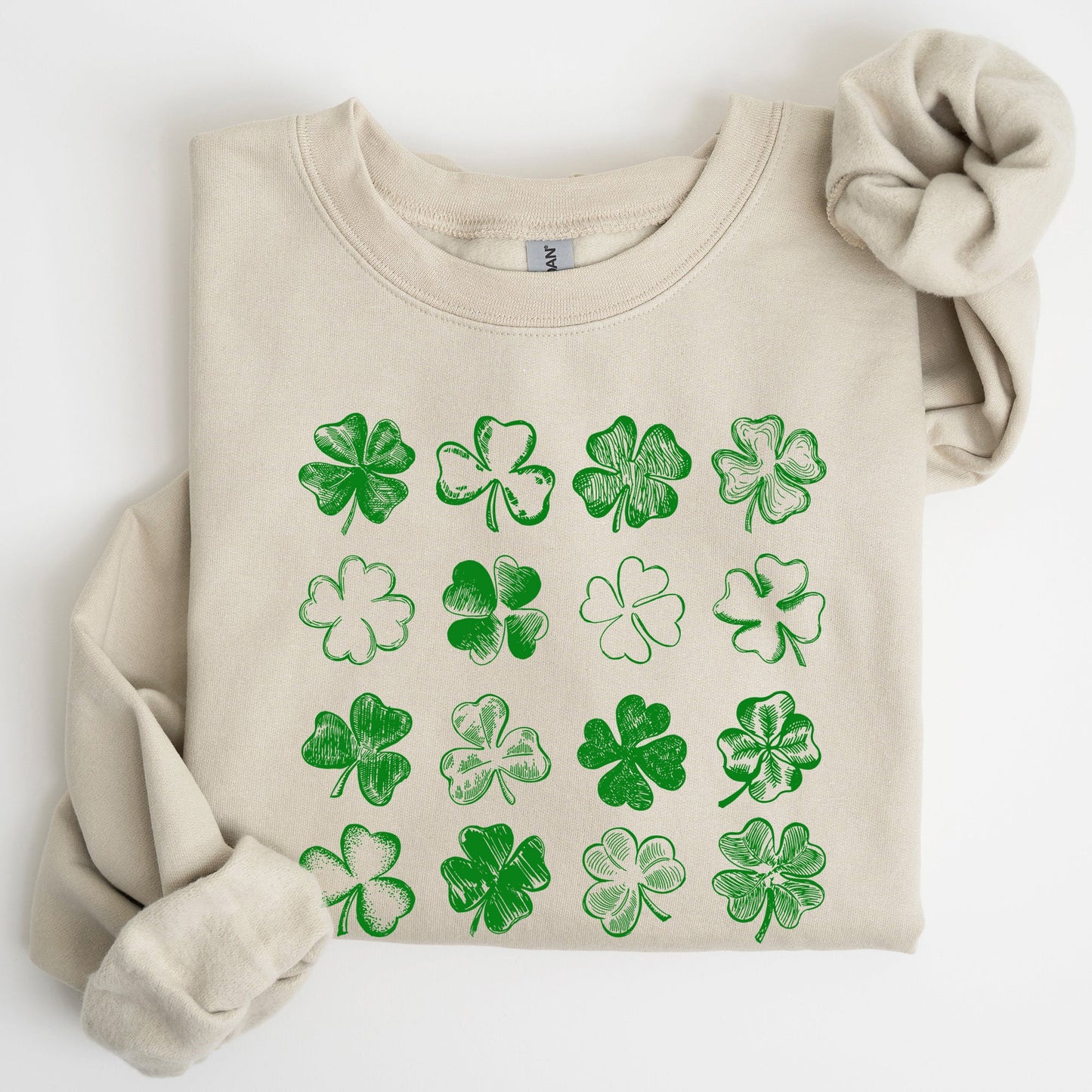 Shamrock Doodles, Retro St Patrick's Day Sweatshirt