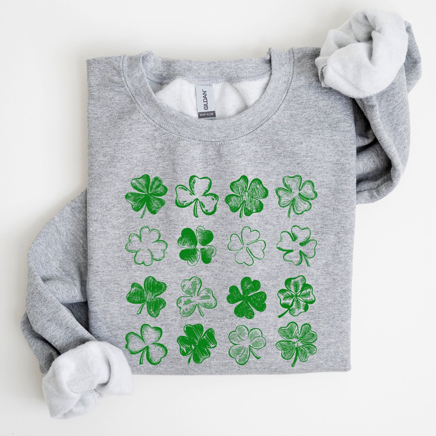 Shamrock Doodles, Retro St Patrick's Day Sweatshirt