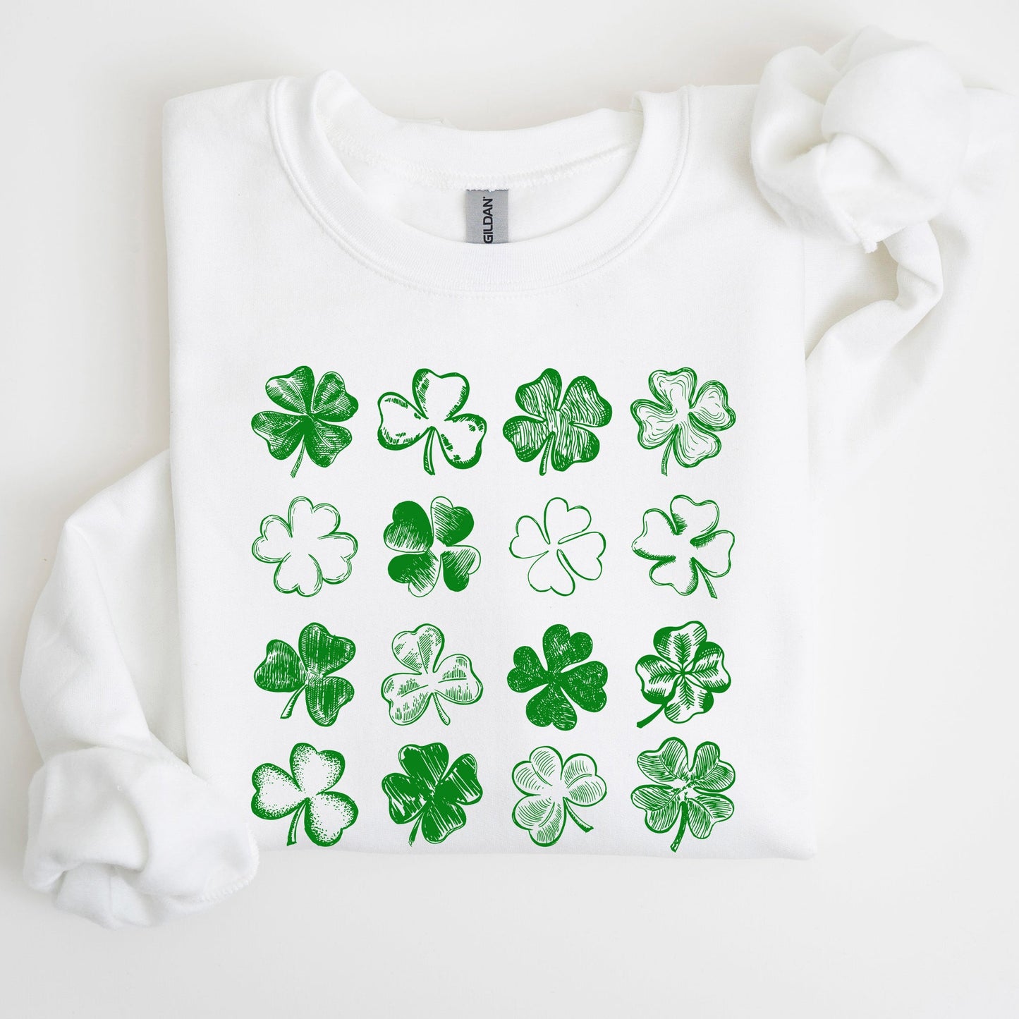 Shamrock Doodles, Retro St Patrick's Day Sweatshirt