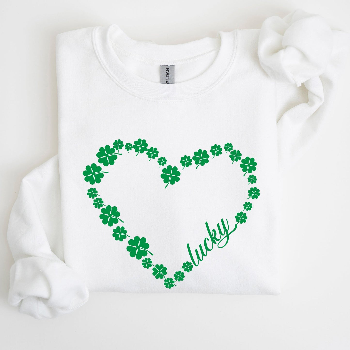 Shamrock Heart, Lucky, St Patrick's Day Sweatshirt