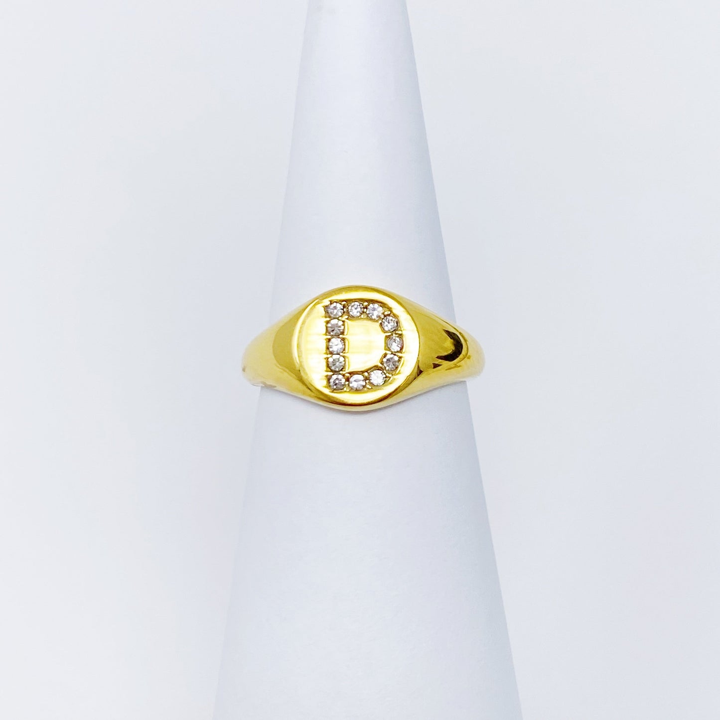Shine Me Initial Ring - Aaria Tees