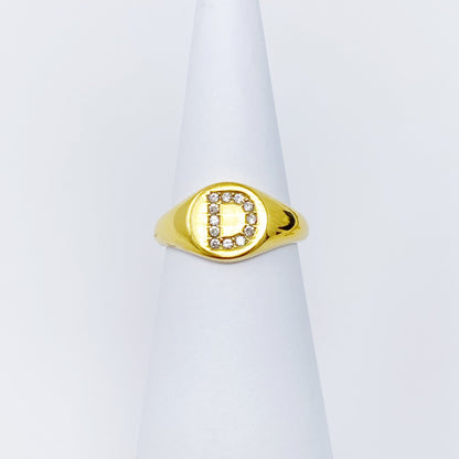 Shine Me Initial Ring - Aaria Tees