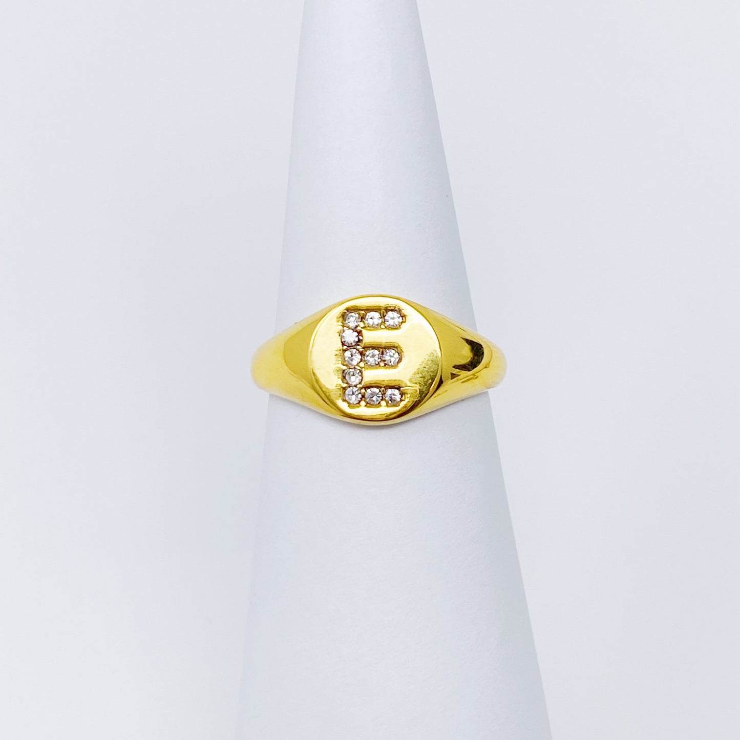 Shine Me Initial Ring - Aaria Tees