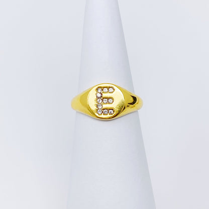 Shine Me Initial Ring - Aaria Tees