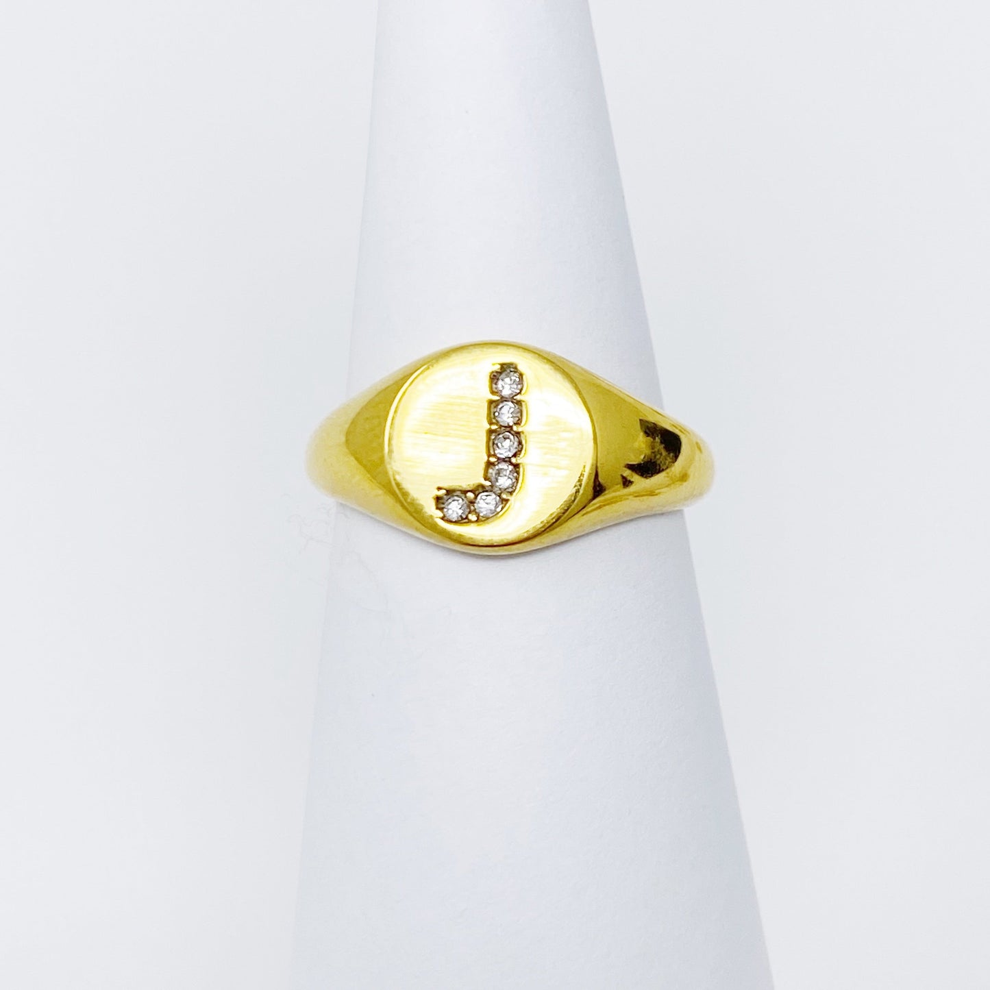 Shine Me Initial Ring - Aaria Tees
