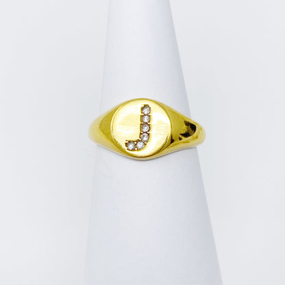Shine Me Initial Ring - Aaria Tees