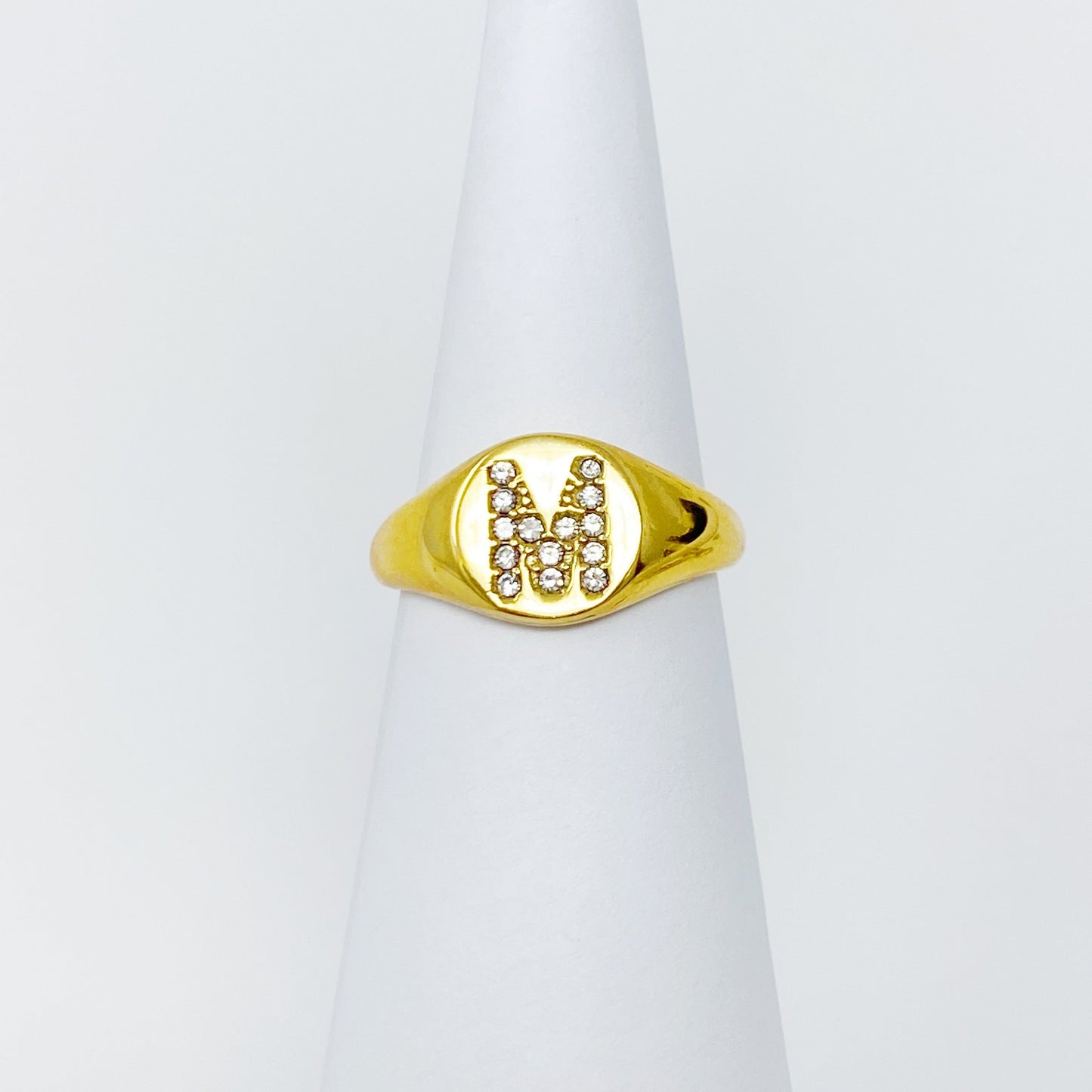 Shine Me Initial Ring - Aaria Tees