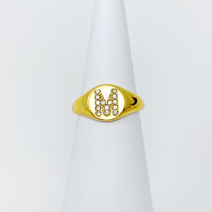 Shine Me Initial Ring - Aaria Tees