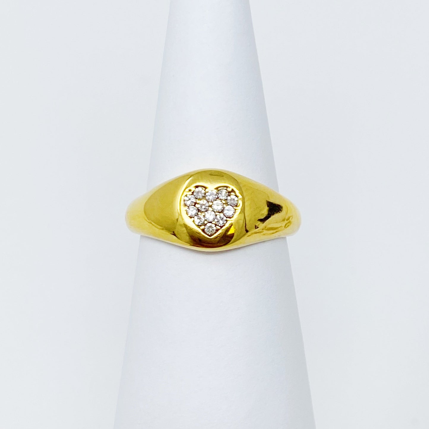 Shine Me Initial Ring - Aaria Tees