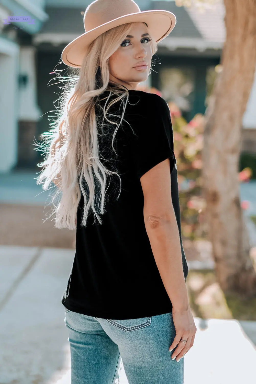 Sierra MAMA Chenille Graphic Tee Threaded Pear