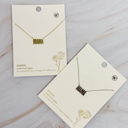 Simply Mama Pendant Necklace - Aaria Tees