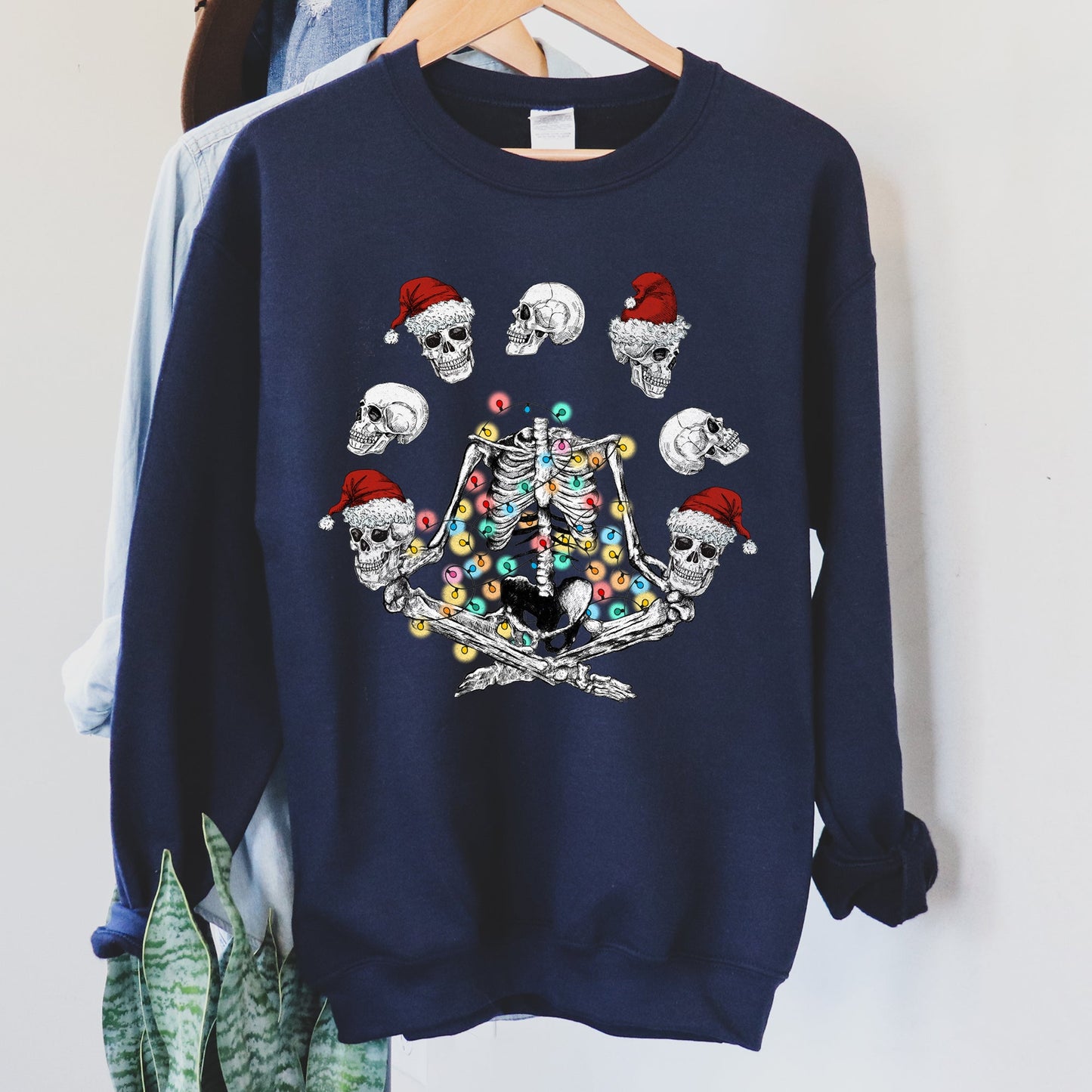 Skeleton Christmas, Juggling, Yoga Sweatshirt