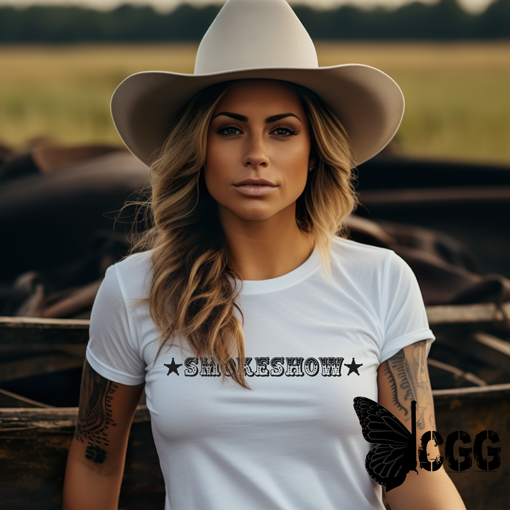 Smokeshow Graphic Tee Shirt for Country Girls- Bourbon Cowgirl - Aaria Tees