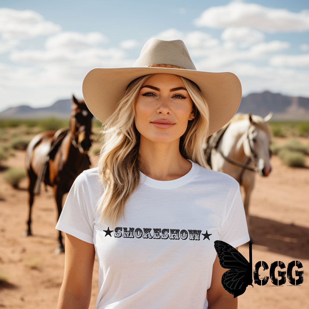Smokeshow Graphic Tee Shirt for Country Girls- Bourbon Cowgirl - Aaria Tees