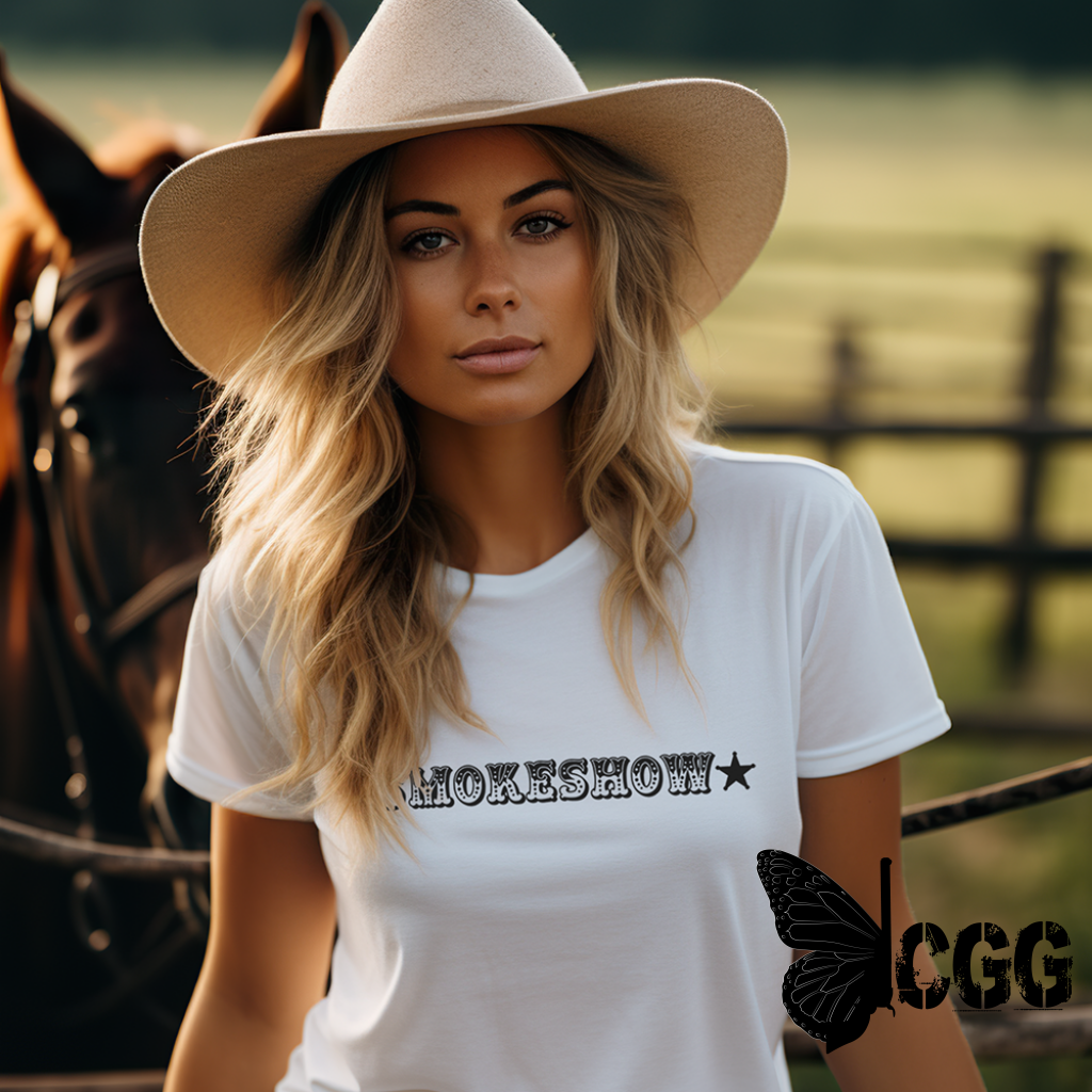 Smokeshow Graphic Tee Shirt for Country Girls- Bourbon Cowgirl - Aaria Tees