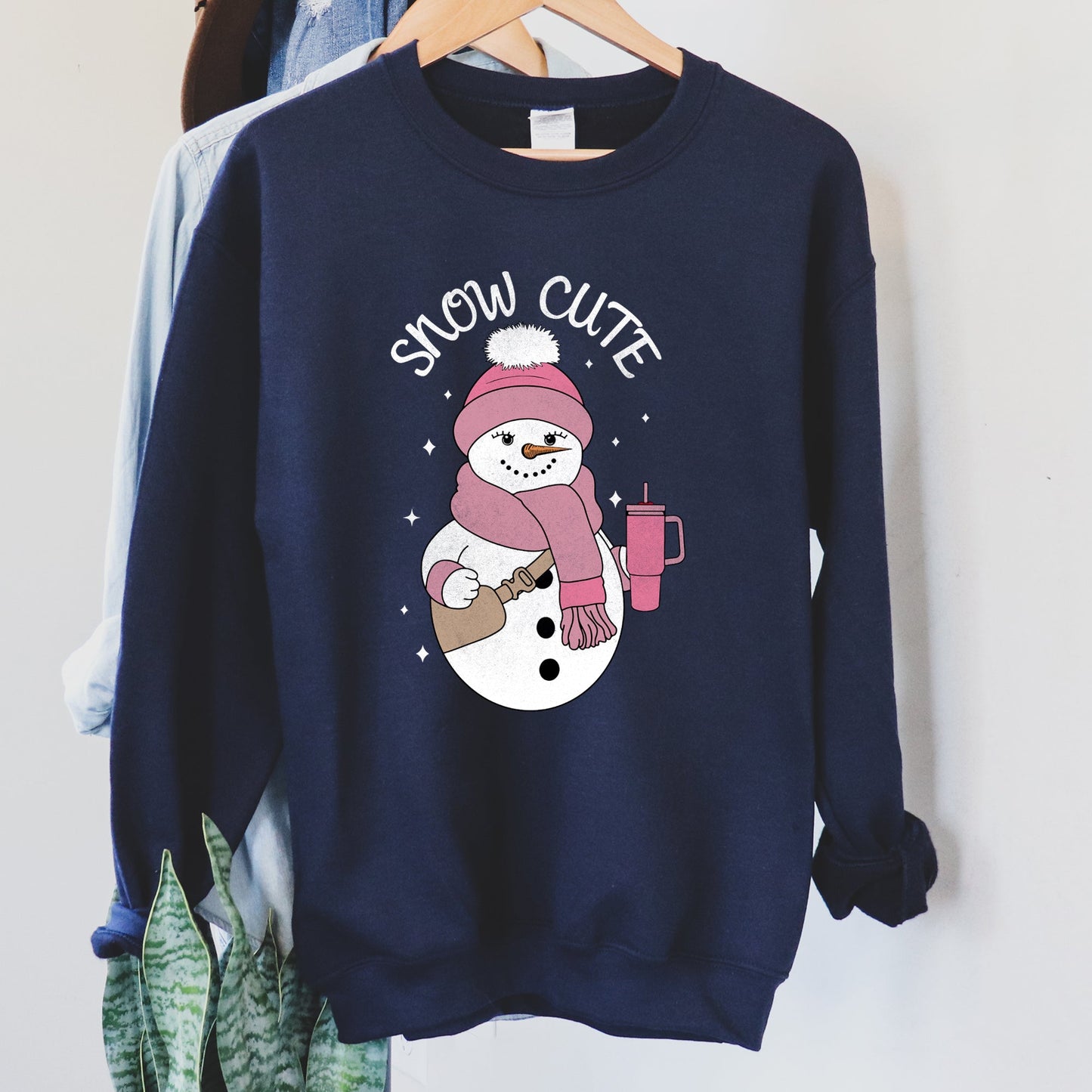 Snow Cute, Bougie Snowman Christmas Sweatshirt