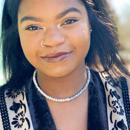 So Fresh Pearl And Porcelain Choker Necklace - Aaria Tees