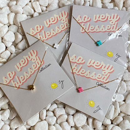 So Very Blessed Cross Necklace - Aaria Tees