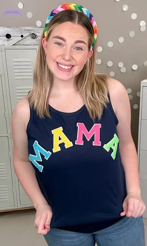 Soft Ideal Chenille Mama Tank Top - Aaria Tees
