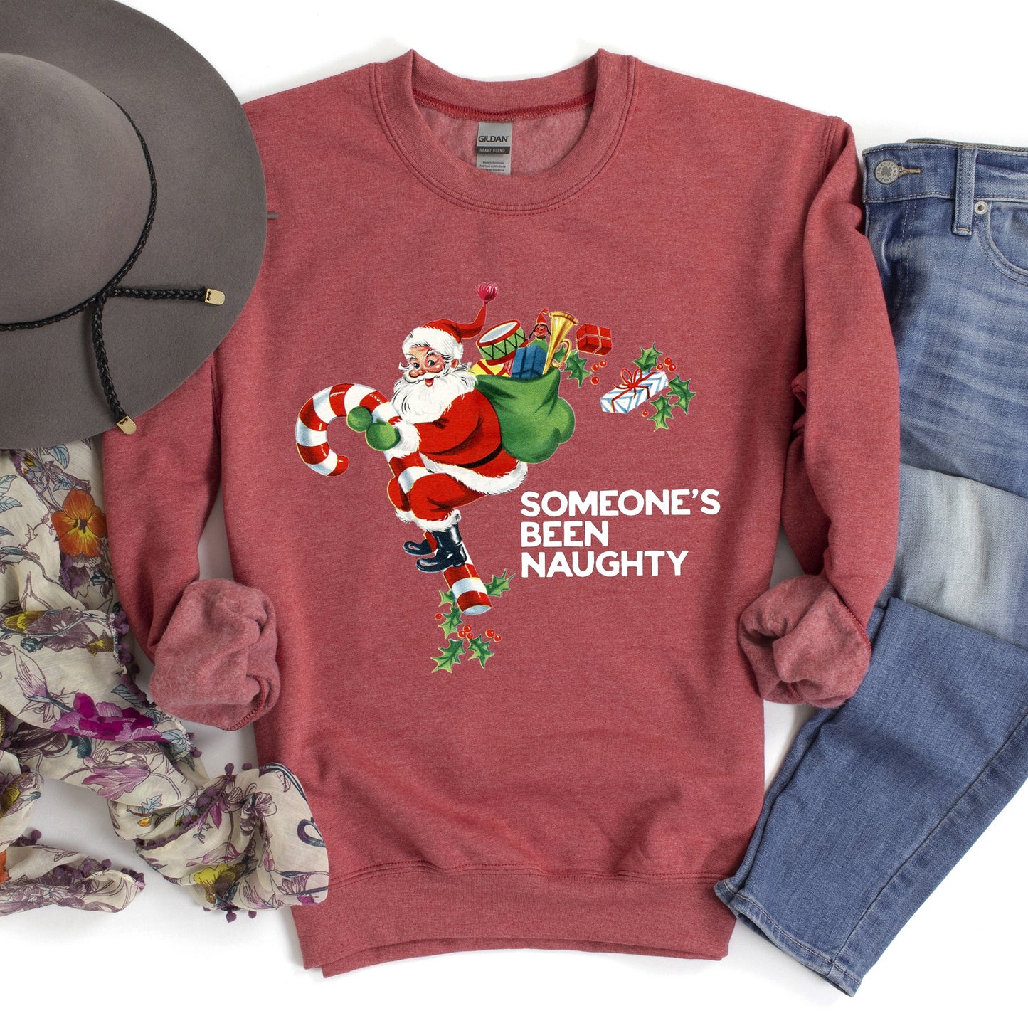 Someone's Been Naughty Santa Christmas Sweatshirt