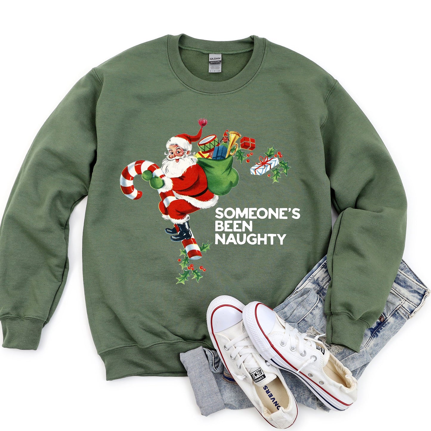Someone's Been Naughty Santa Christmas Sweatshirt