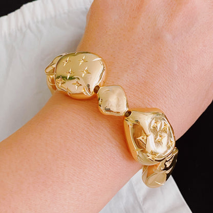 Starlight Golden Pebble Stretch Bracelet - Aaria Tees