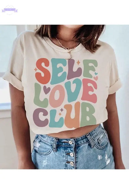 SELF LOVE CLUB GRAPHIC TEE / T-SHIRT - Aaria Tees