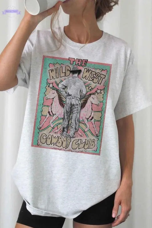 WILD WEST COWBOY GRAPHIC TEE / T-SHIRT - Aaria Tees