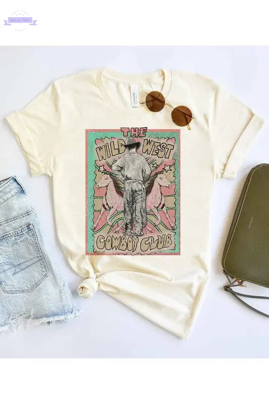 WILD WEST COWBOY GRAPHIC TEE / T-SHIRT - Aaria Tees