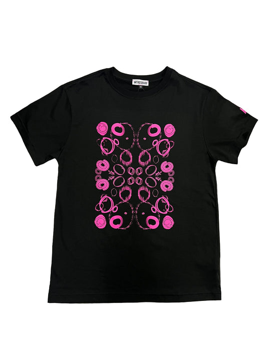 T-Shirt with Custom Print Graphic in Black Supima® Cotton - Aaria Tees