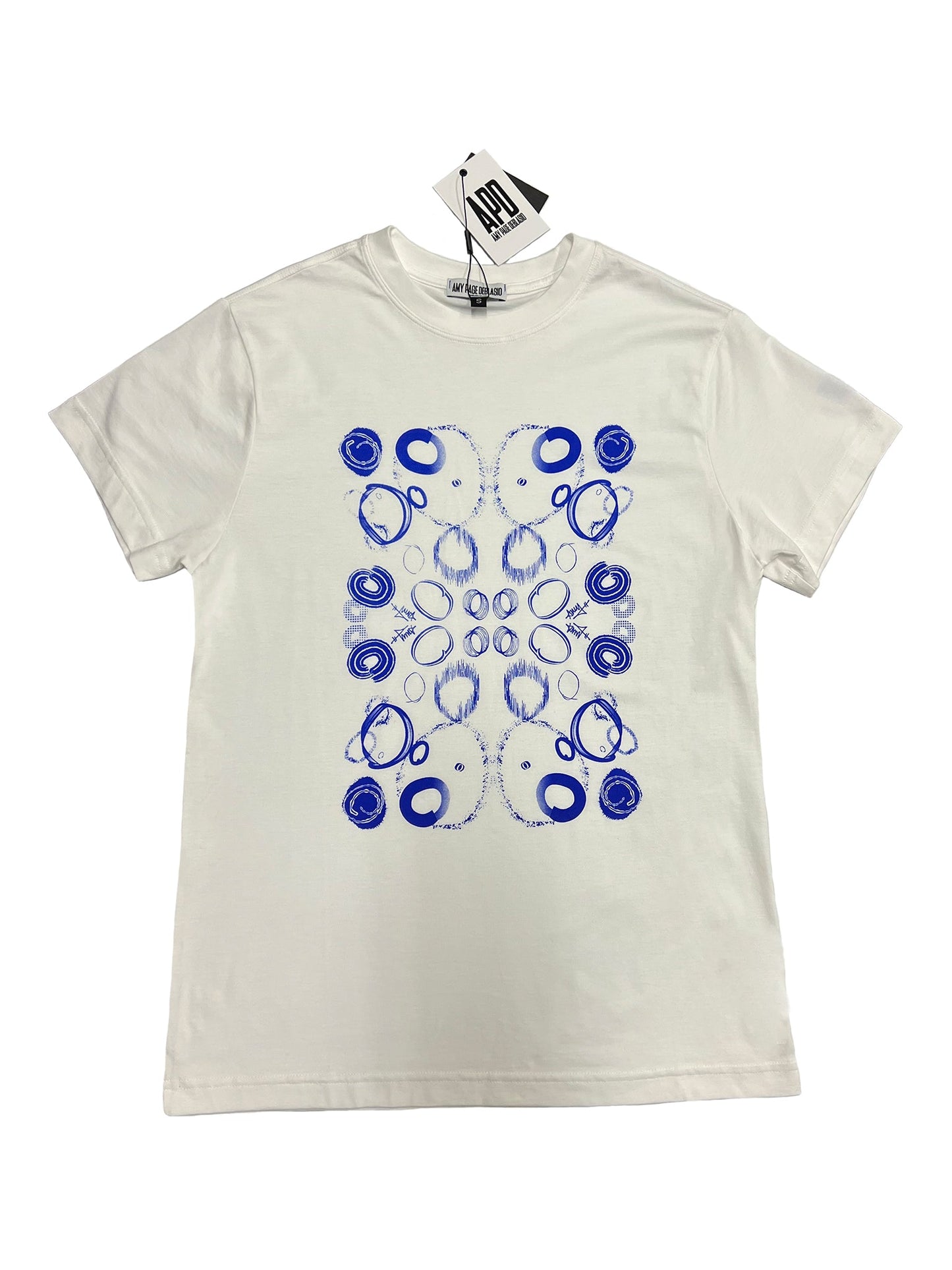 T-Shirt with Custom Print Graphic in White Supima® Cotton - Aaria Tees