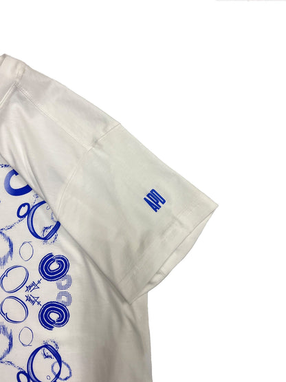 T-Shirt with Custom Print Graphic in White Supima® Cotton - Aaria Tees