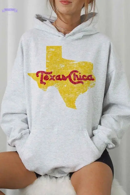 TEXAS CHICA GRAPHIC HOODIE - Aaria Tees