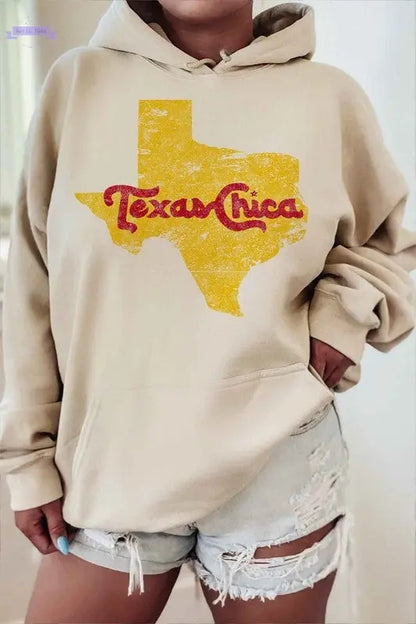 TEXAS CHICA GRAPHIC HOODIE - Aaria Tees
